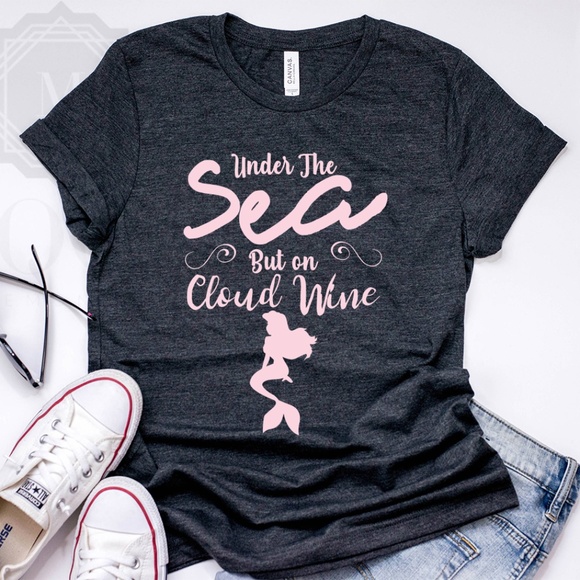 Little Mermaid theme Funny Drinking Tee for Women - Picture 2 of 4